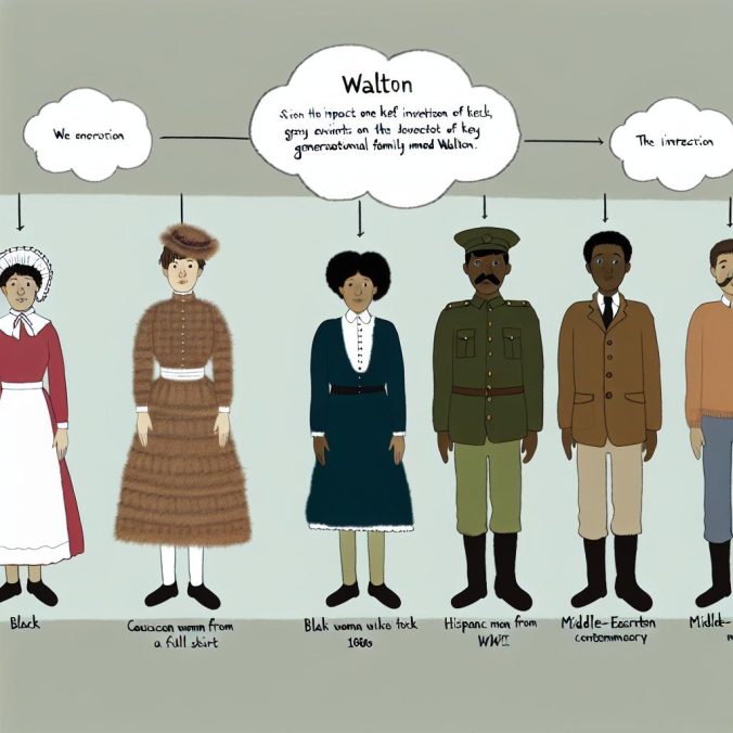 The impact of historical events on the Walton family.
