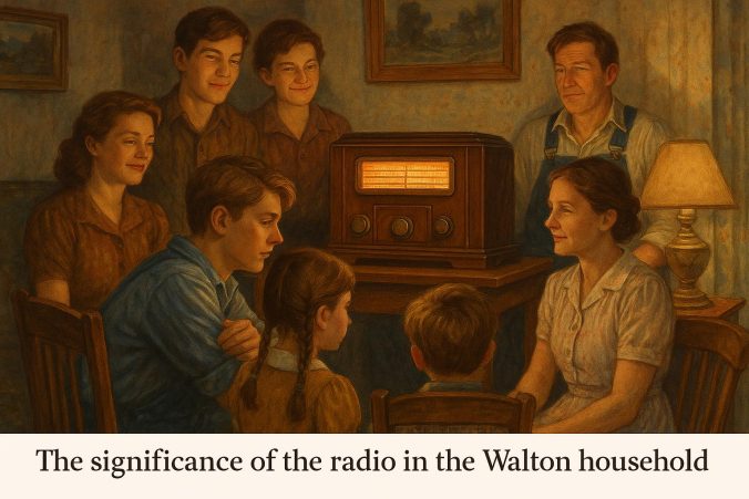 The significance of the radio in the Walton household.